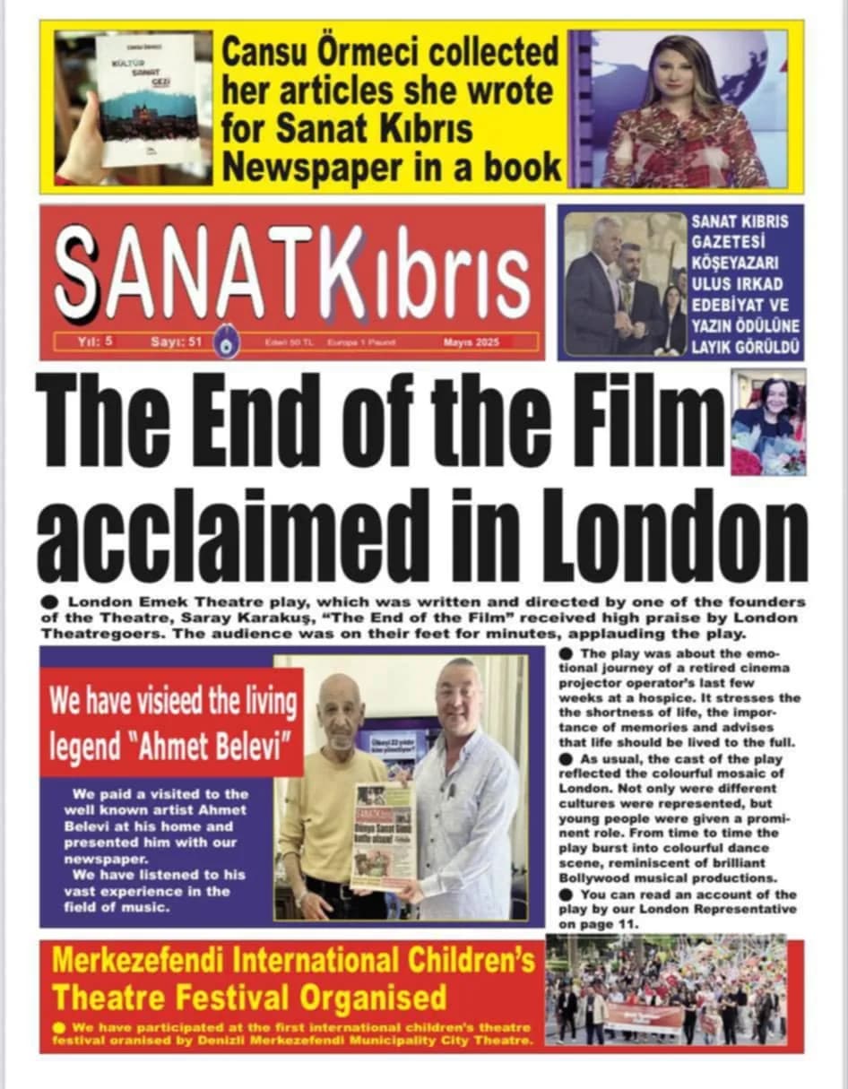 The End of the Film acclaimed in London — press cutting